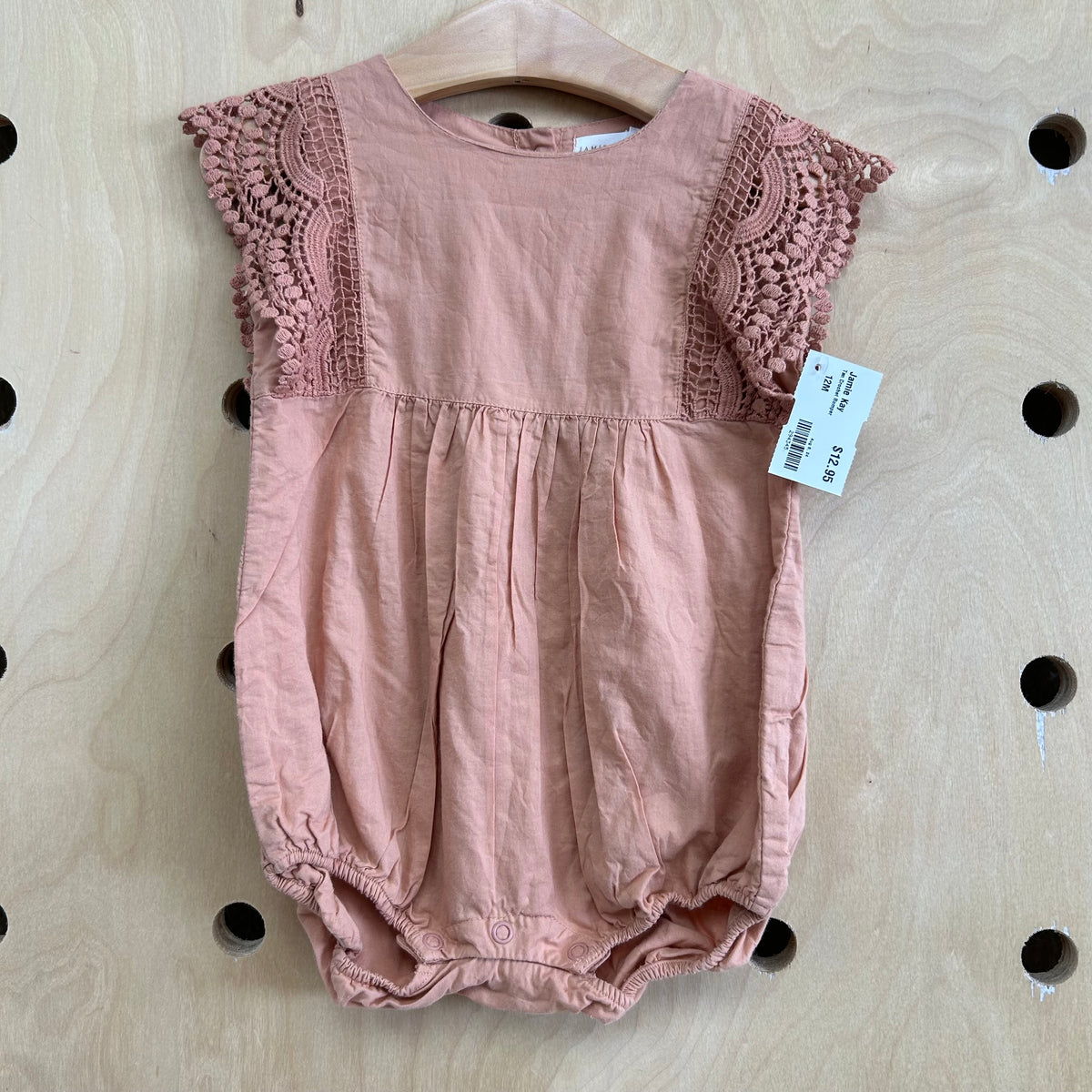 Earthy Tan Crochet Romper
