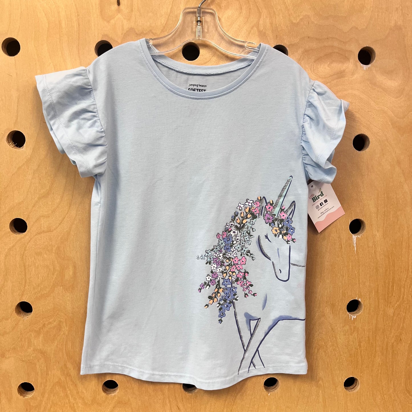 Blue Floral Unicorn Tee