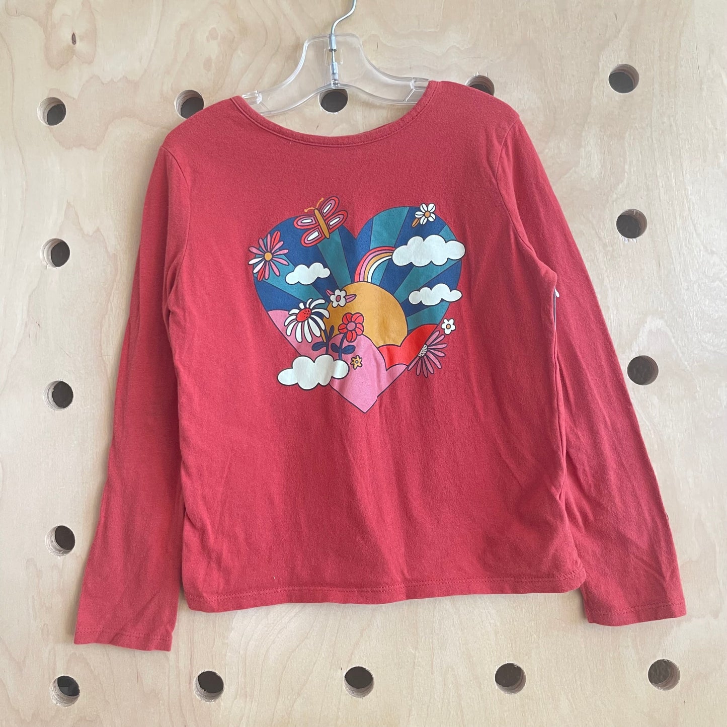 Red Rainbow Heart Long Sleeve