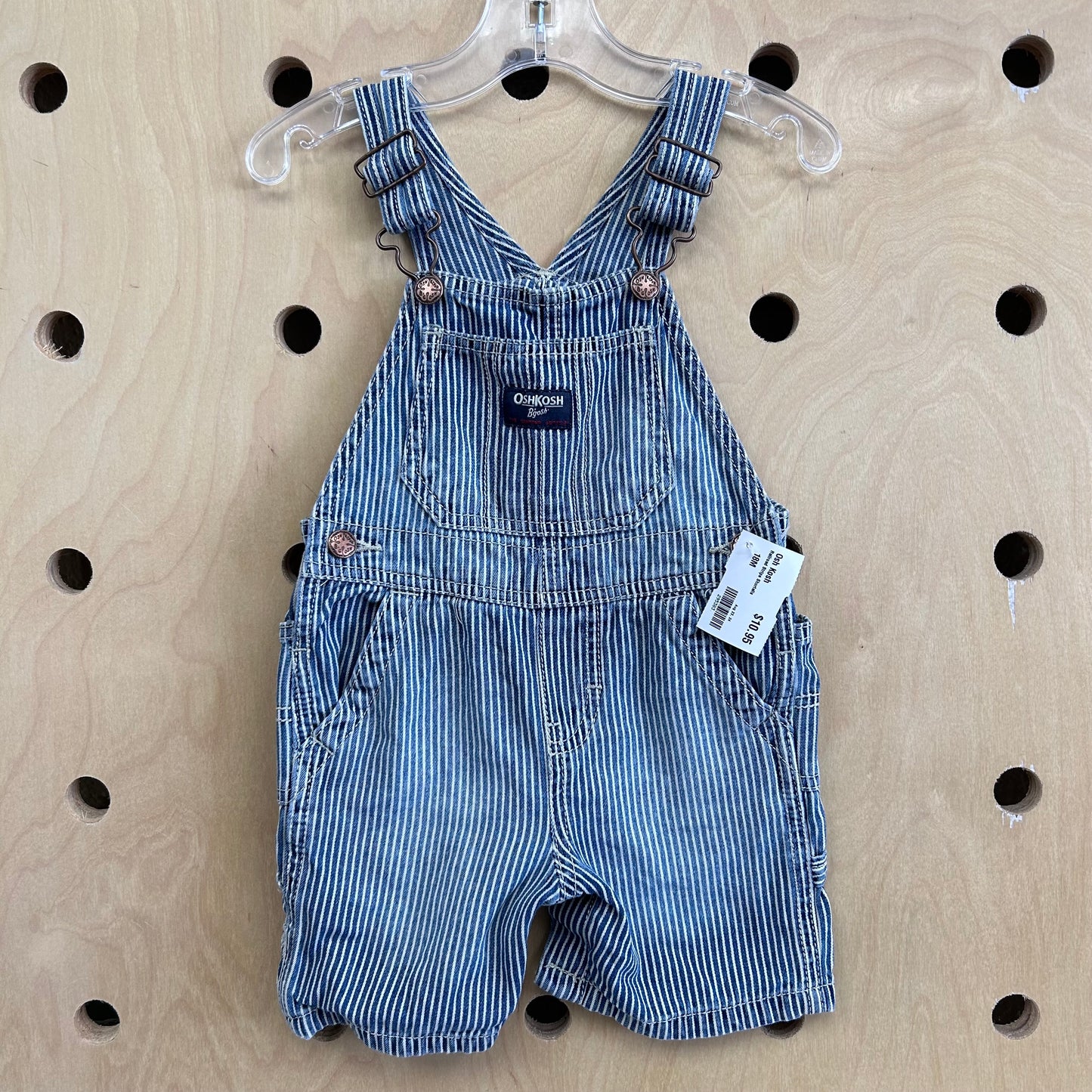 Railroad Stripe Shortalls
