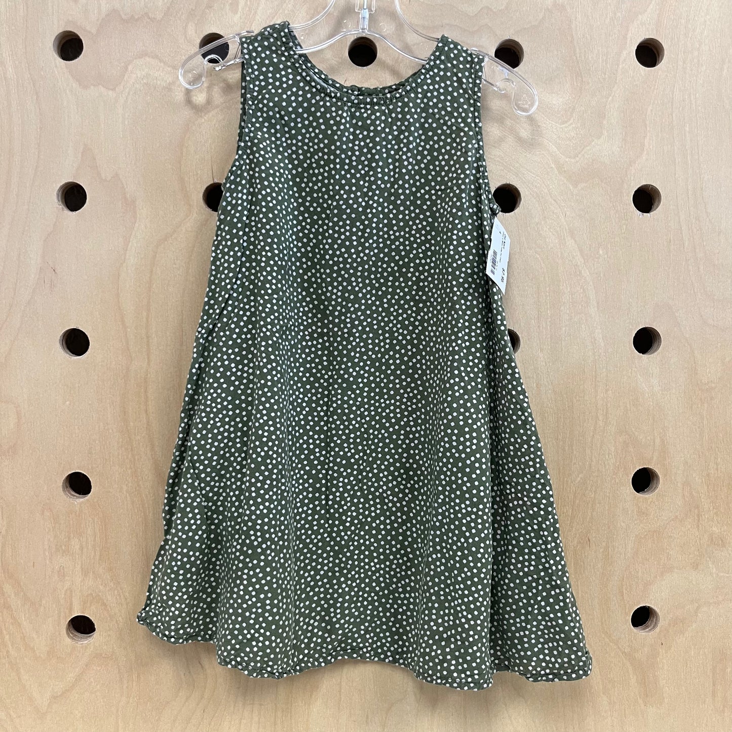 Green & White Polka Dot Dress