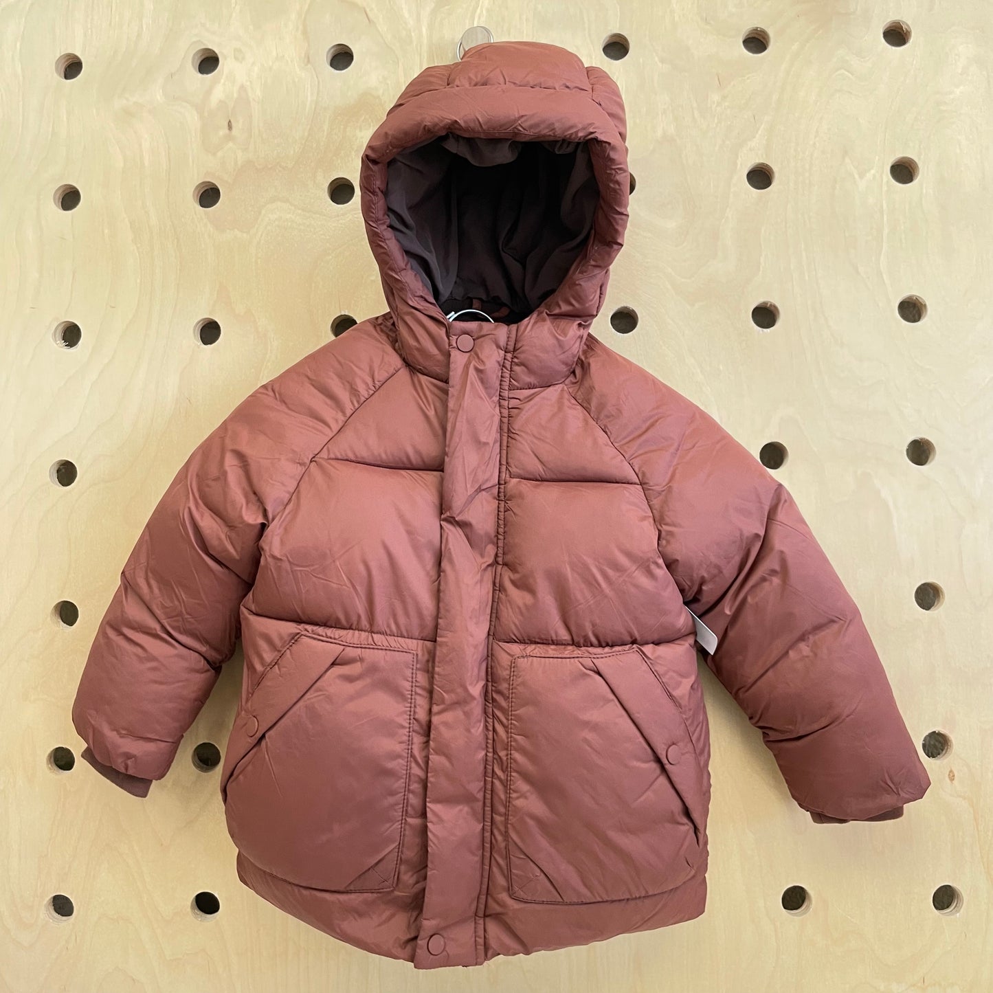 Brown Puffer Hoodie Jacket
