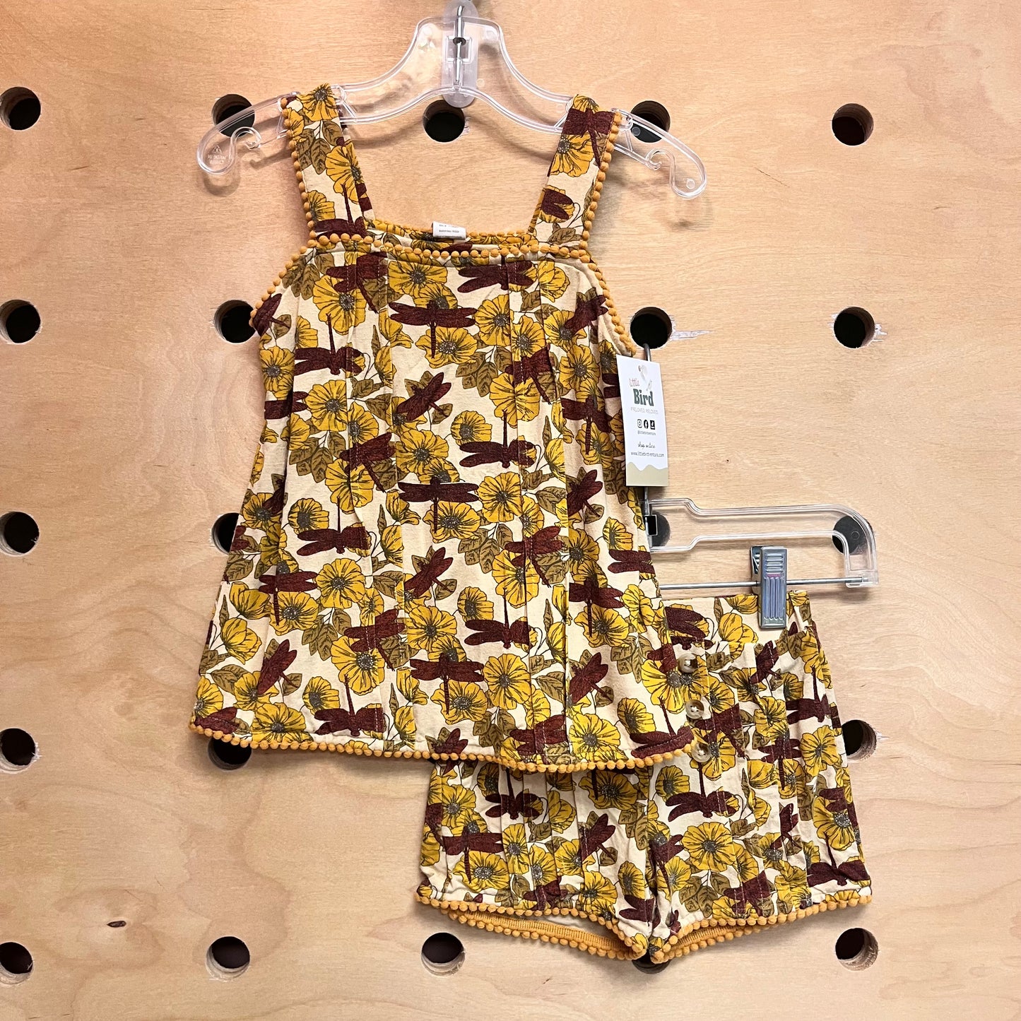 Yellow Dragonfly Organic Tank & Shorties
