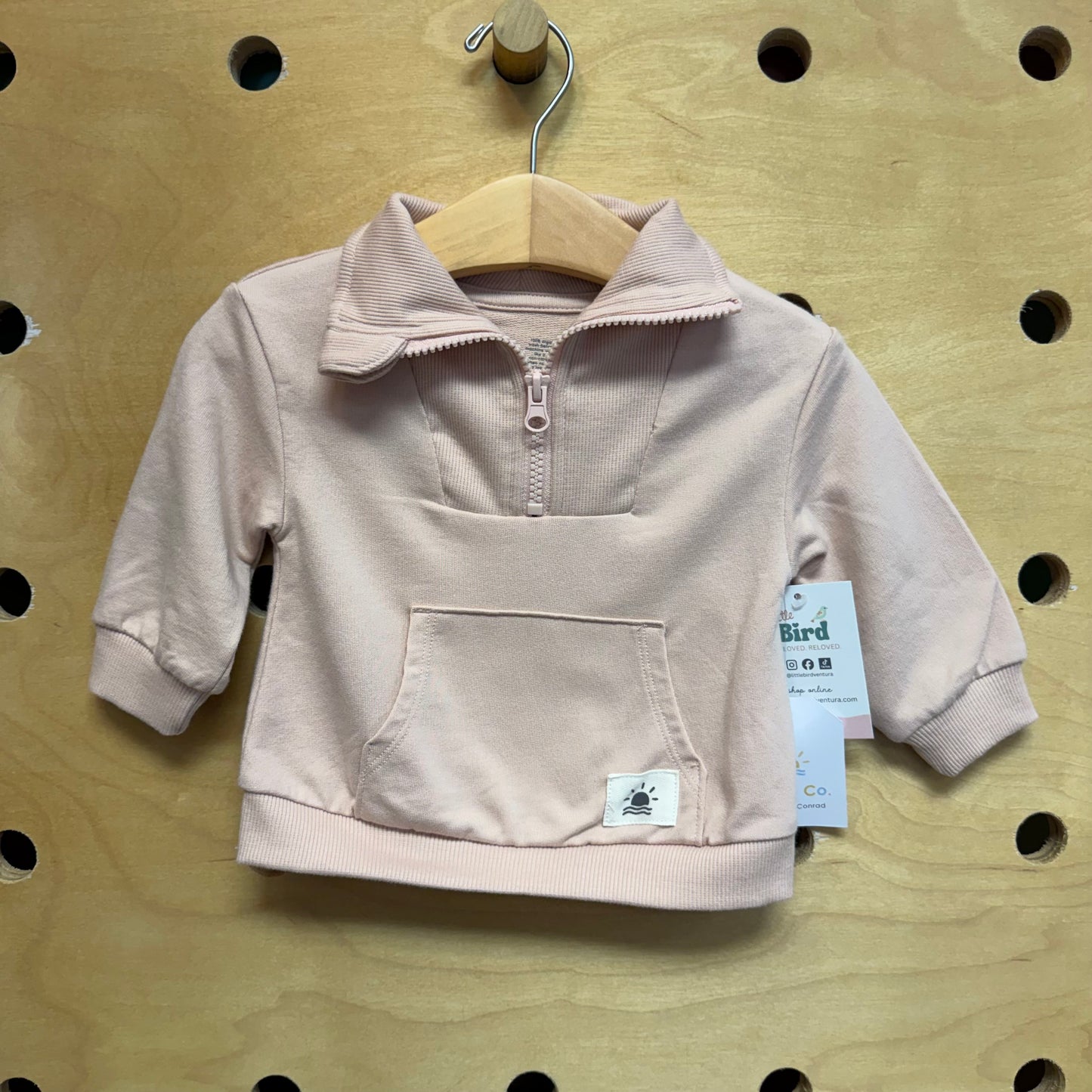 Organic Pink 1/4 Zip Jacket NEW!