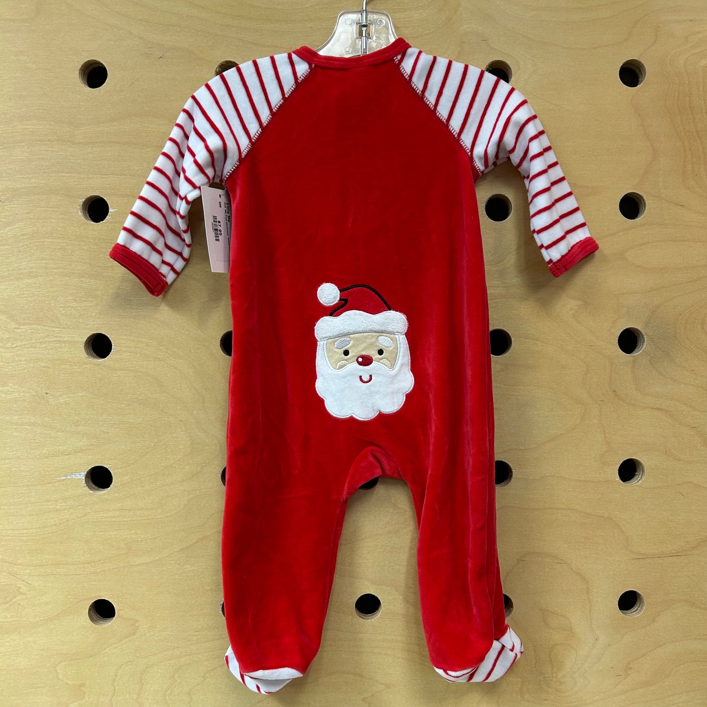 Red 'My First Christmas' Velour Footies