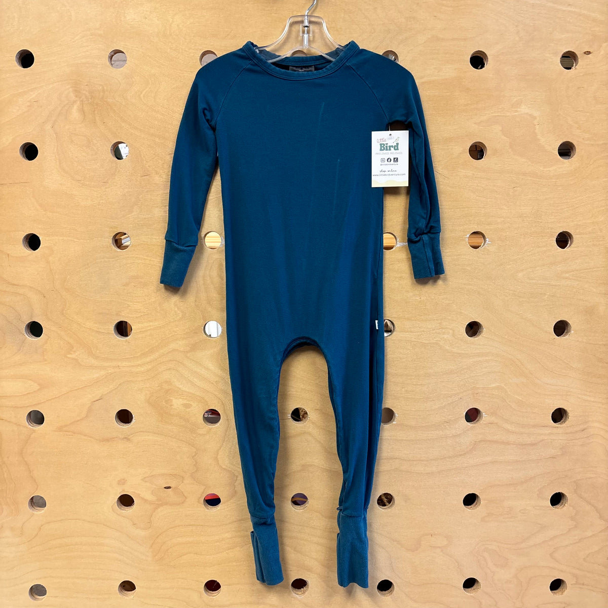 Teal Bamboo Lined Zippy