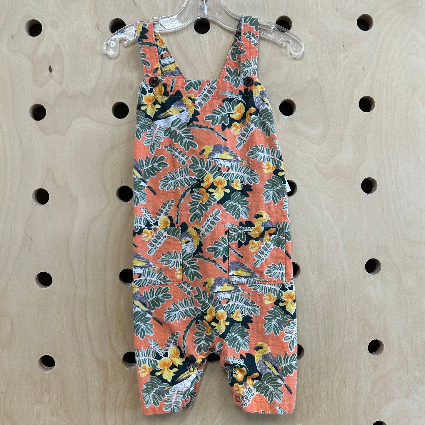 Orange Tropical Romper