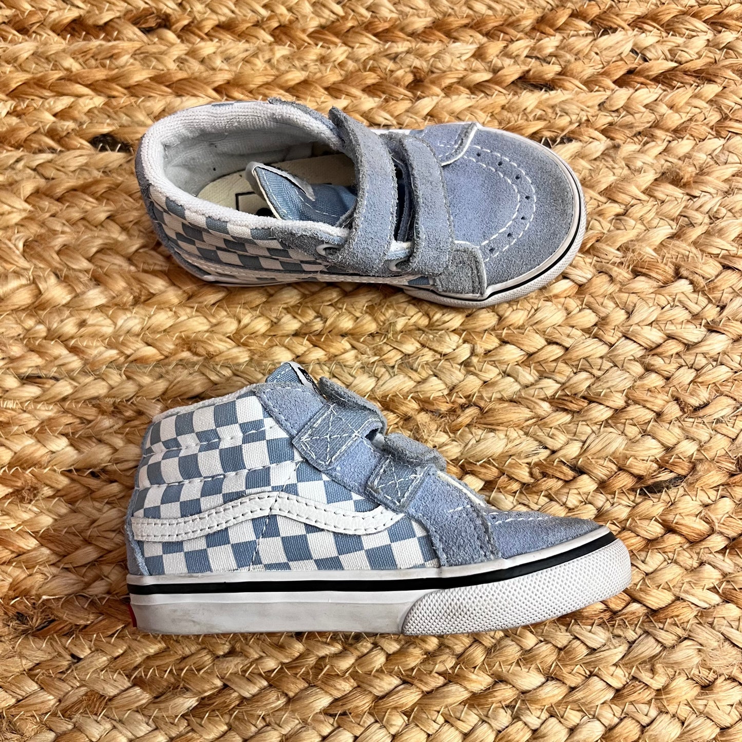Blue Checkered V Sneakers