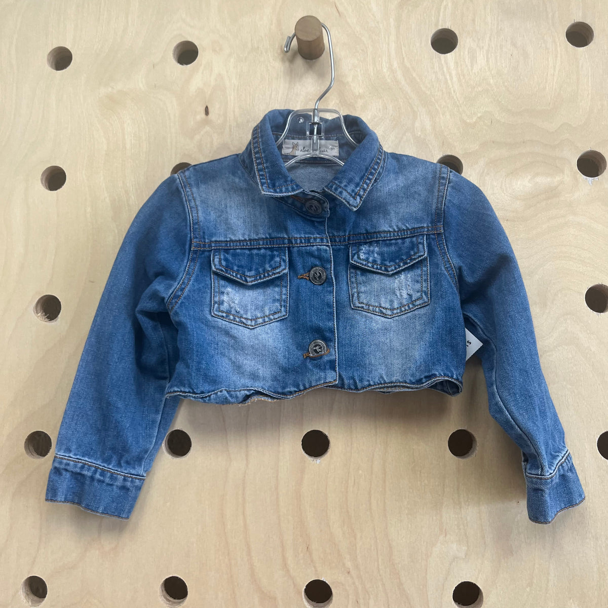 Blue Denim Cropped Jacket