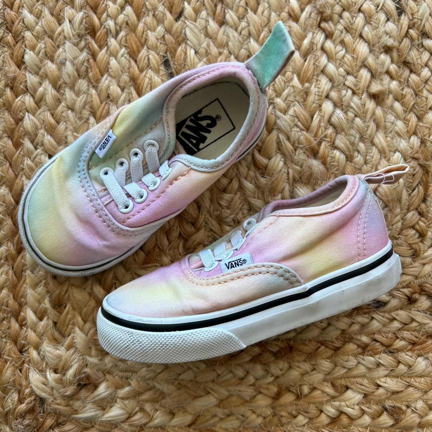 Pastel Rainbow Slip-On Sneakers