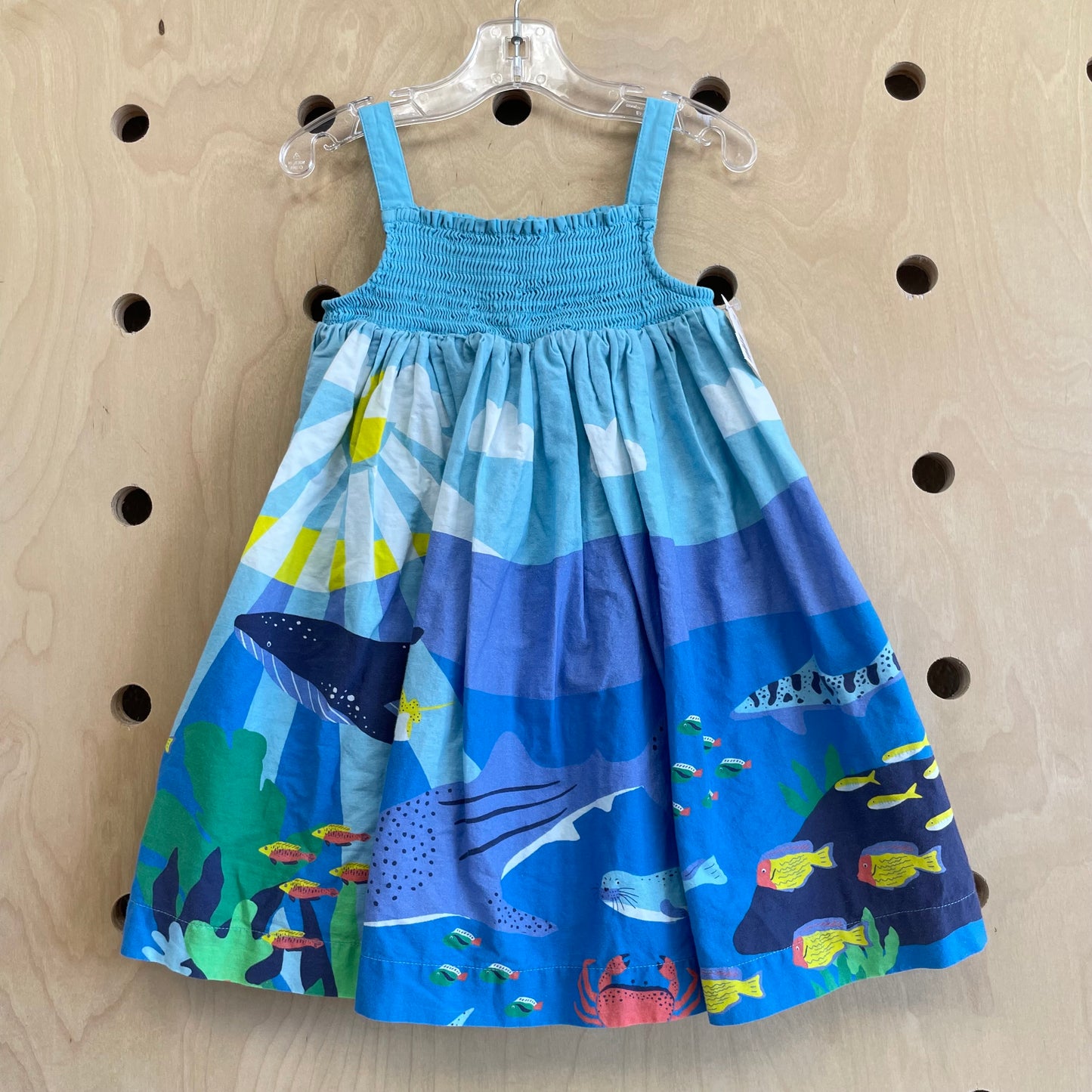 Blue Whales Smocked Dress