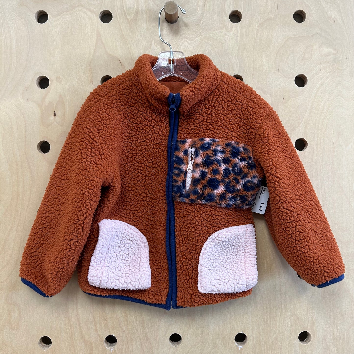 Rust & Pink Sherpa Jacket