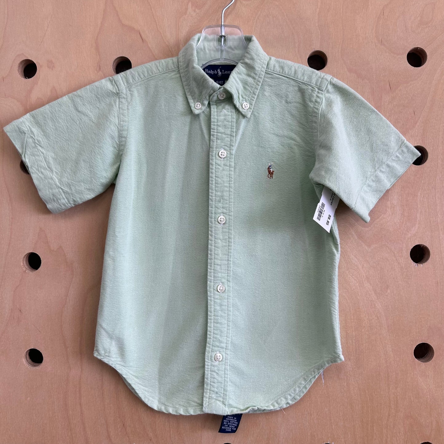 Green Button Up