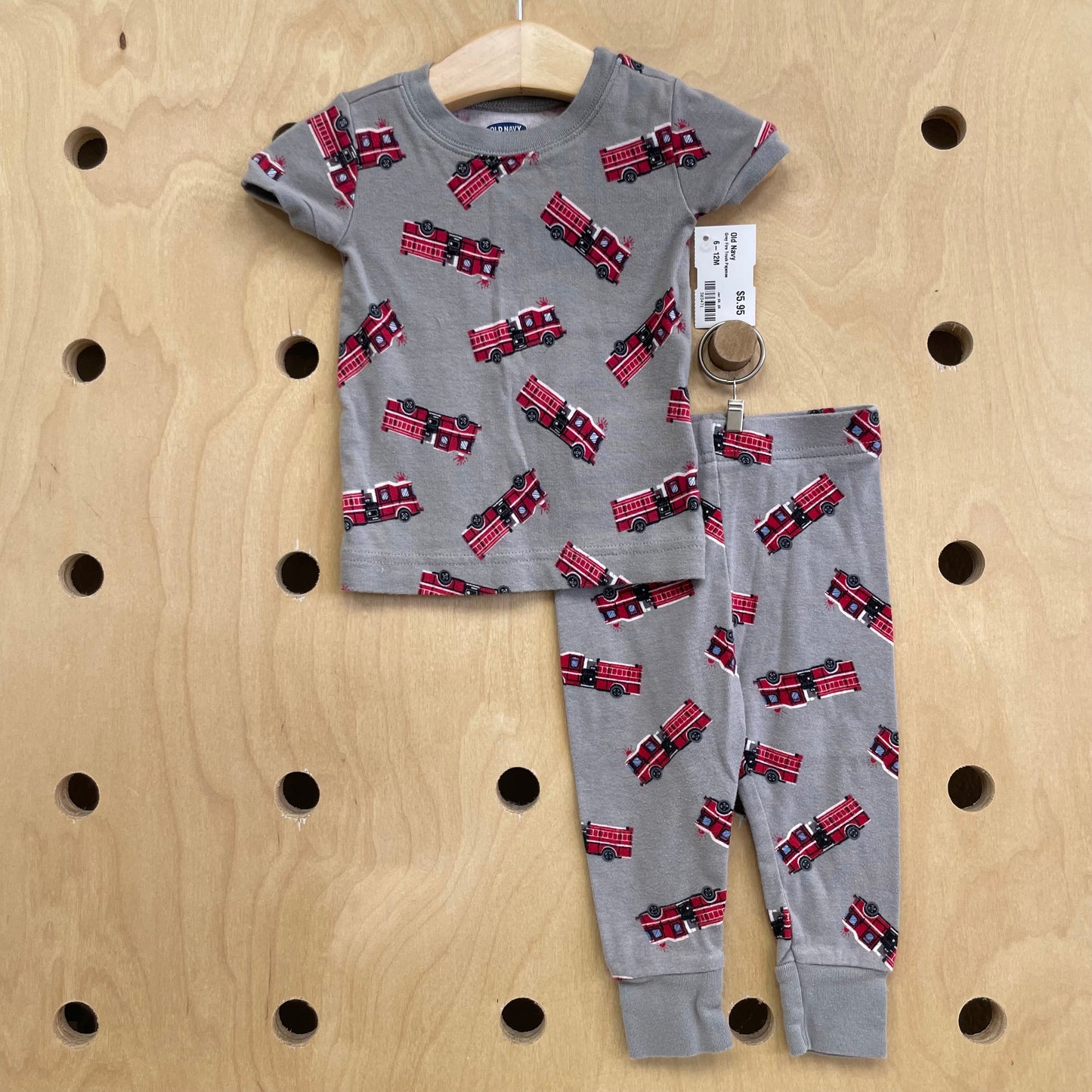 Grey Fire Truck Pajamas