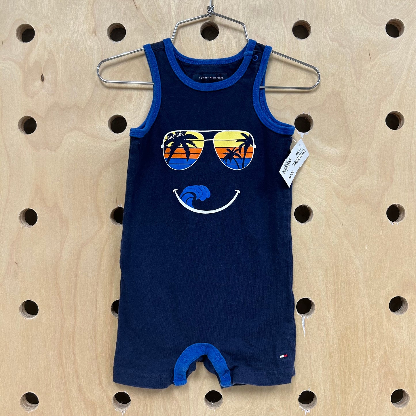 Blue Sunny Glasses Romper