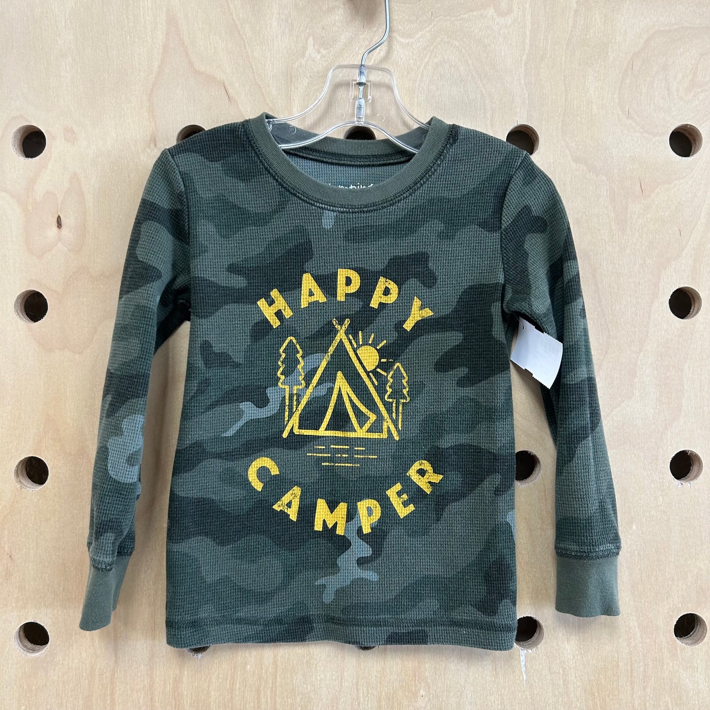 Green Camo Happy Camper Thermal