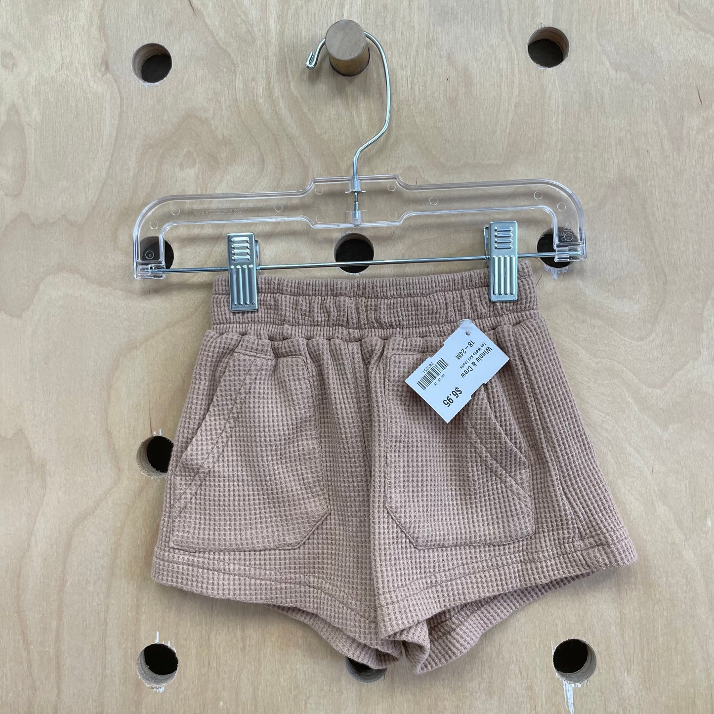 Tan Waffle Knit Shorts