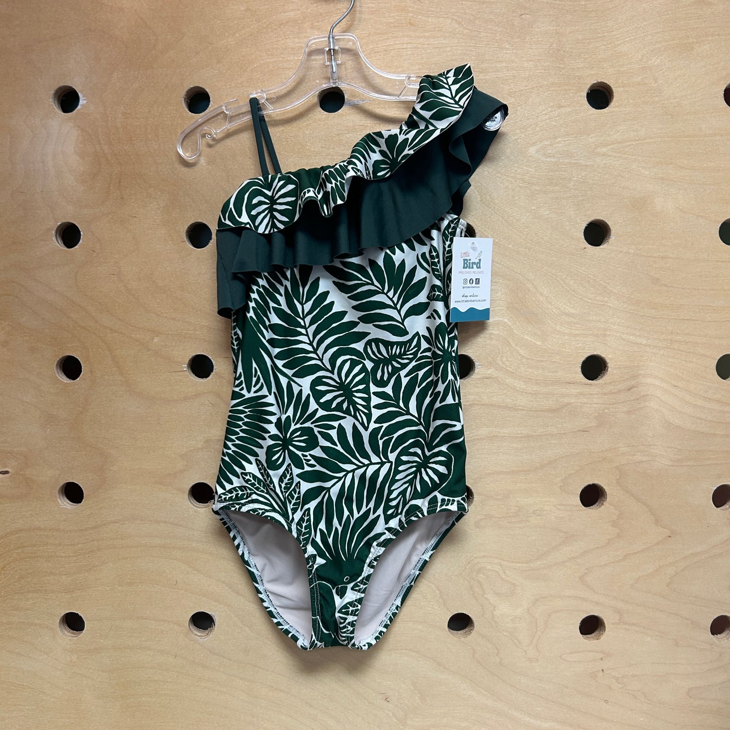 Cream & Green Plants Swimsuit
