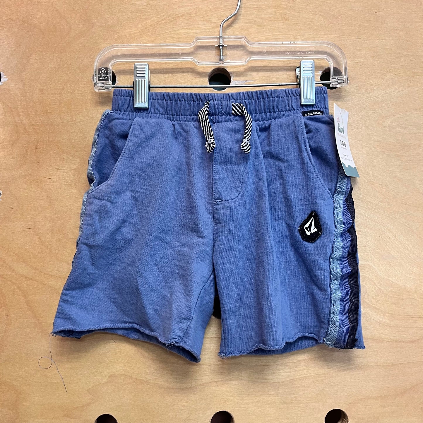 Blue Drawstring Patch Shorts