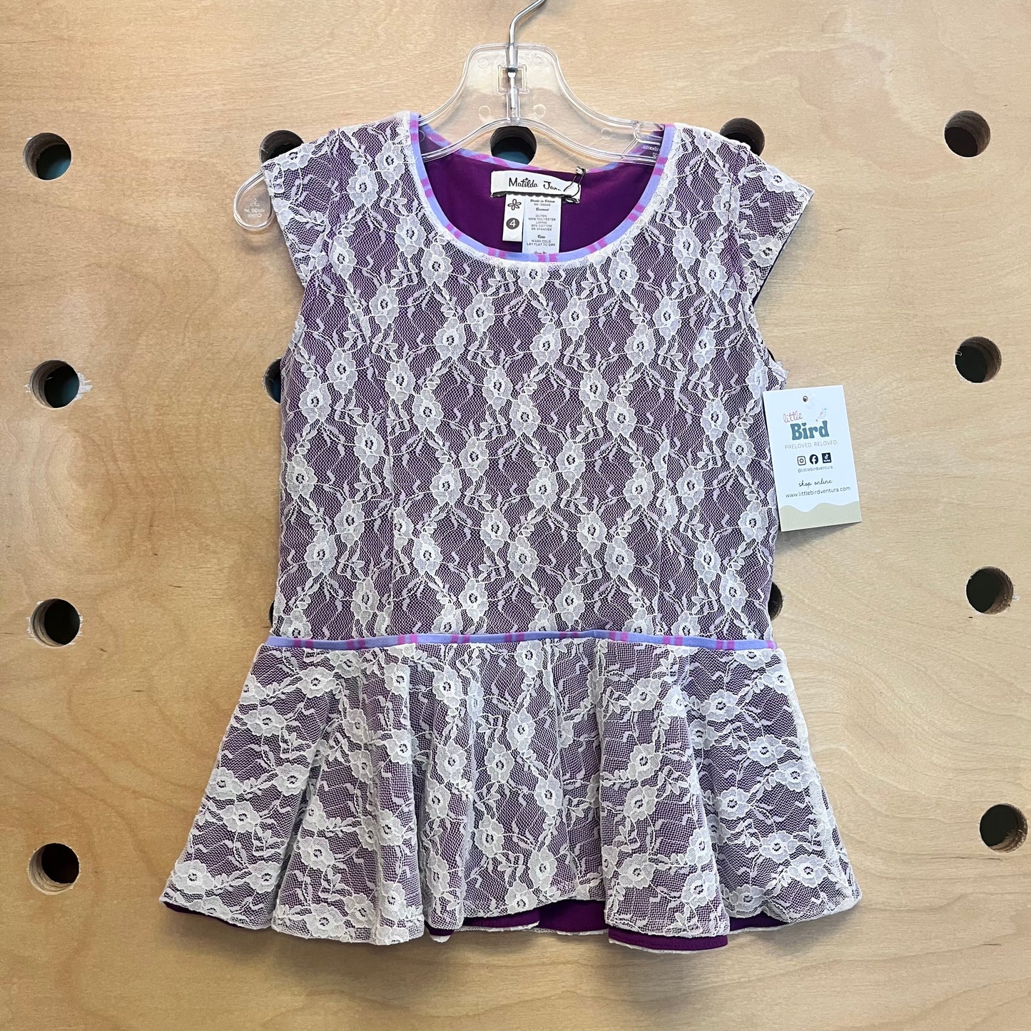 Cream Lace/Violet Top NEW!