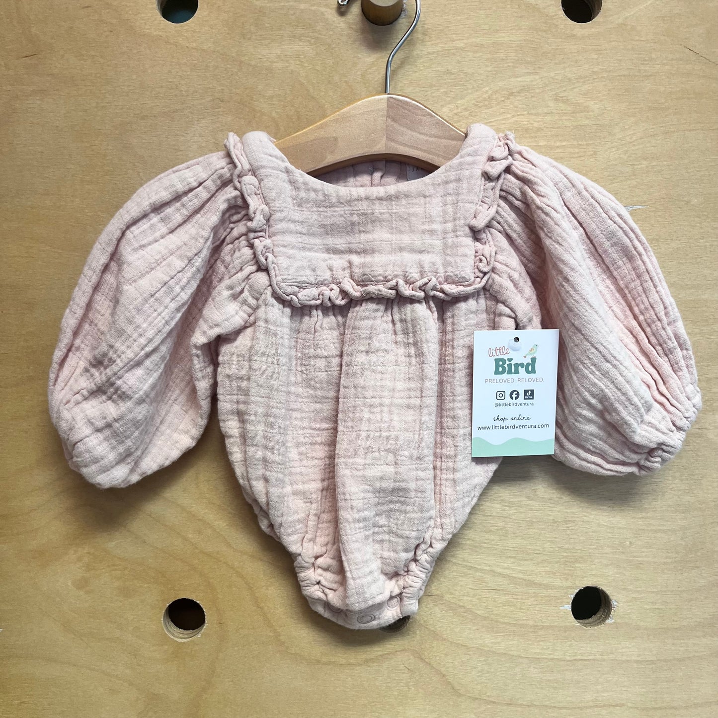 Pink Gauze Romper