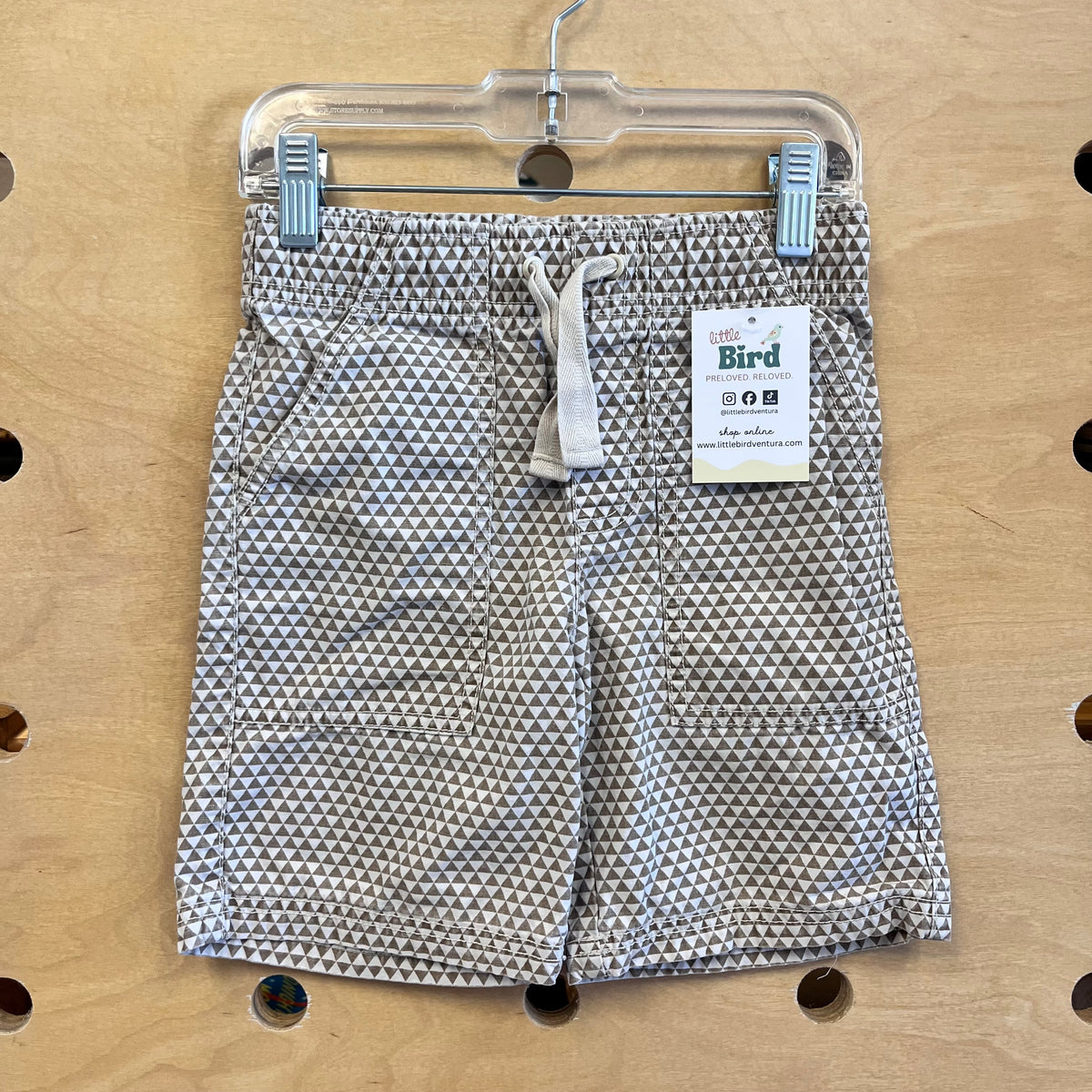 Cream/Brown Triangles Shorts