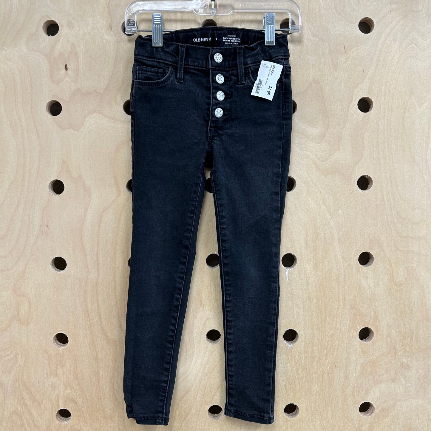 Black Snap Fly Rock Star Denim