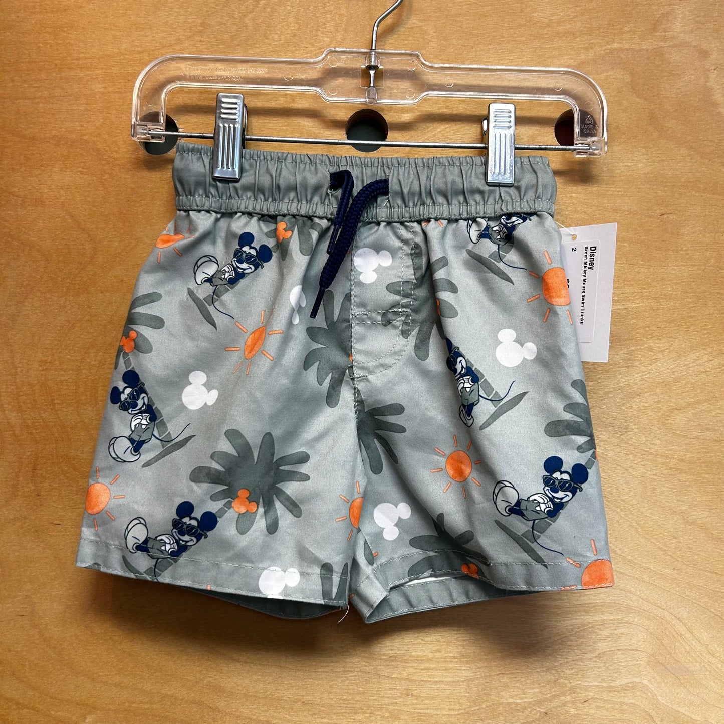 Green Mickey Mouse Swim Trunks