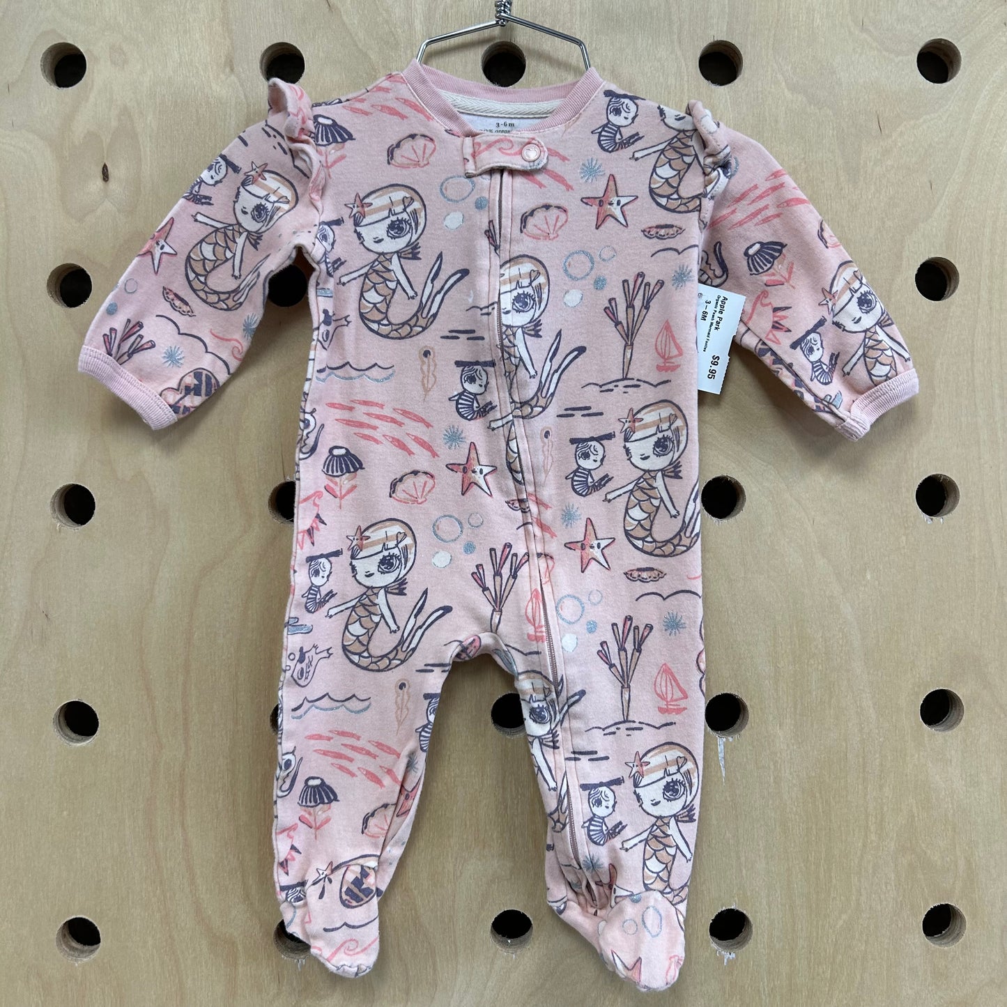 Organic Peach Mermaid Footies