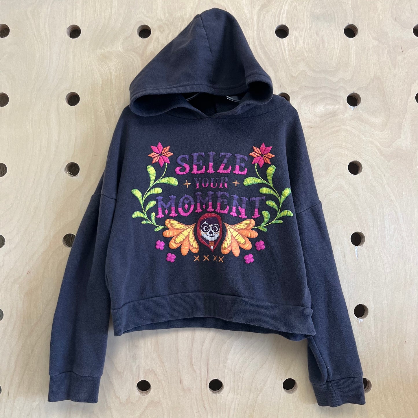 Grey Coco Crop Hoodie