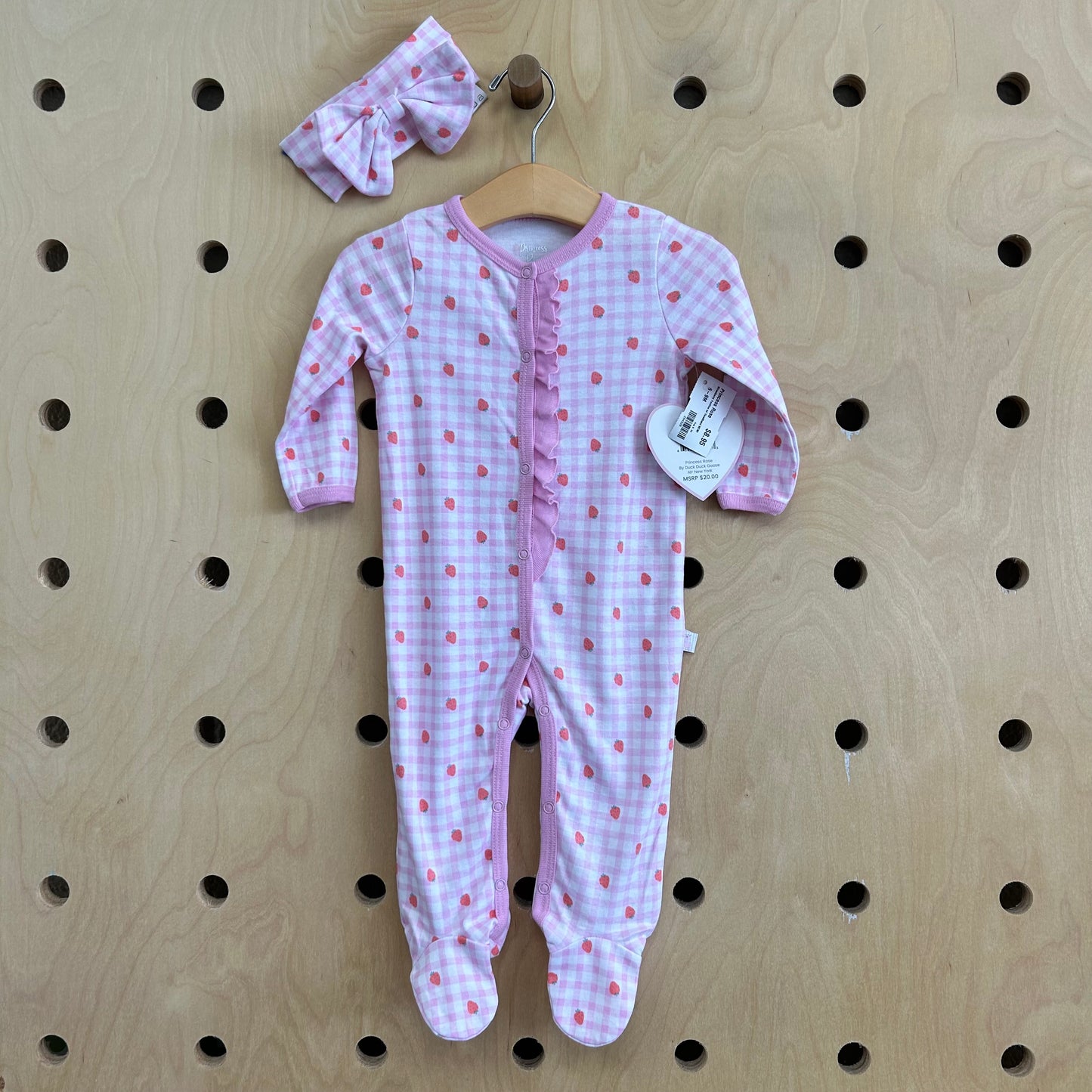 Strawberry Footies w/ Headband NEW!