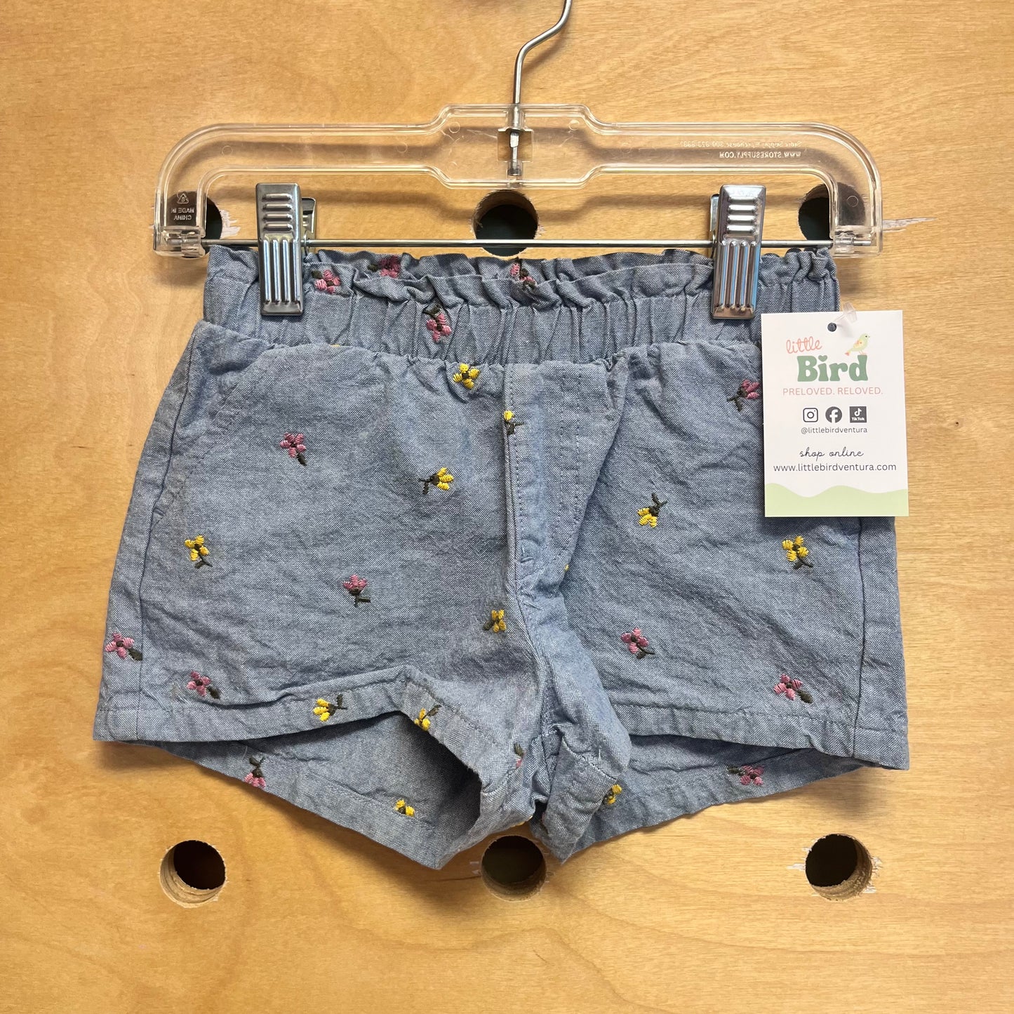Floral Chambray Shorts