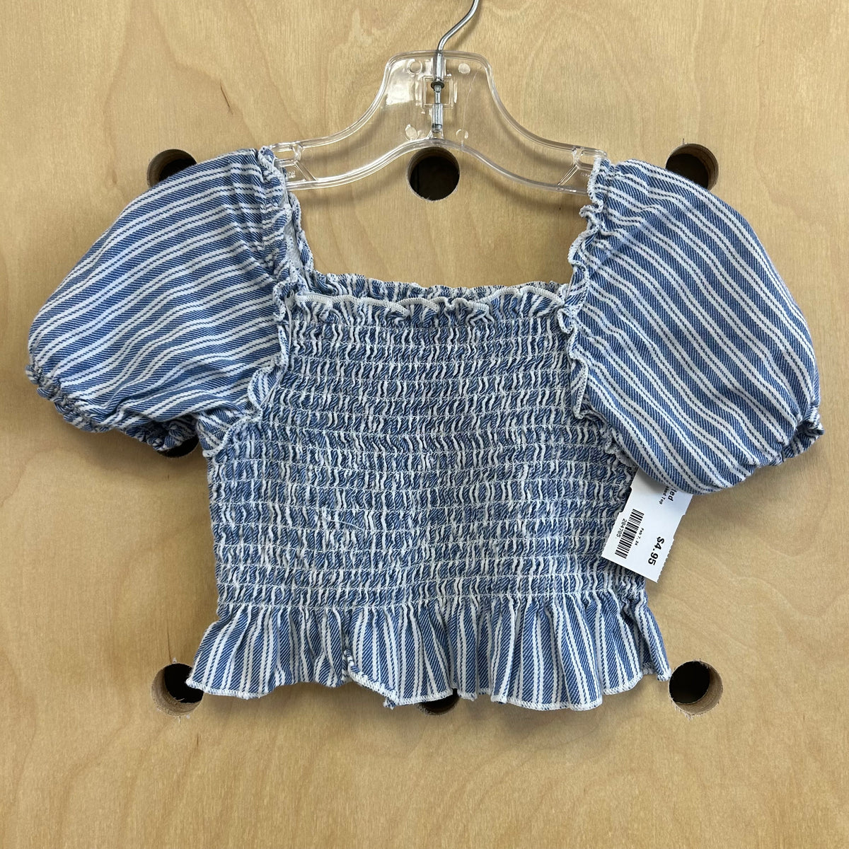 Blue Smocked Top