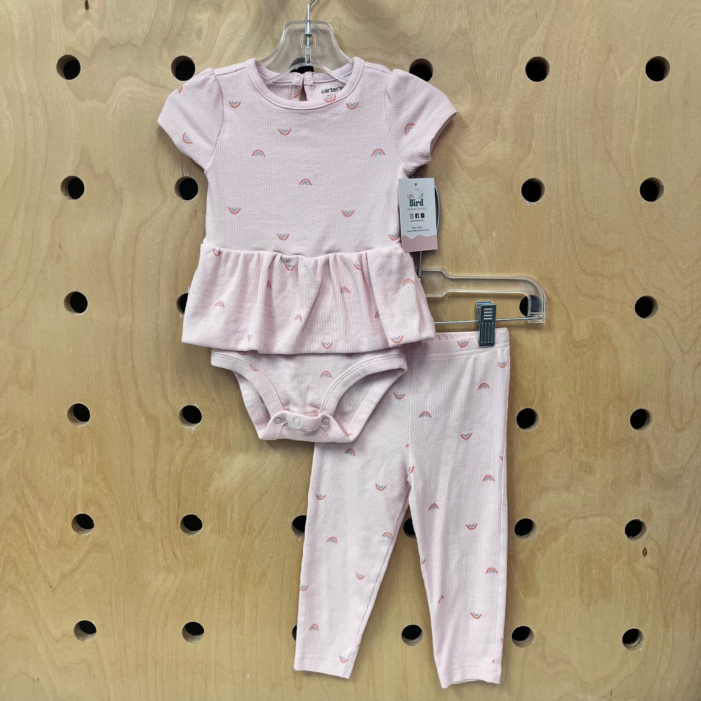 Pink Rainbows Ribbed Bodysuit & Leggings