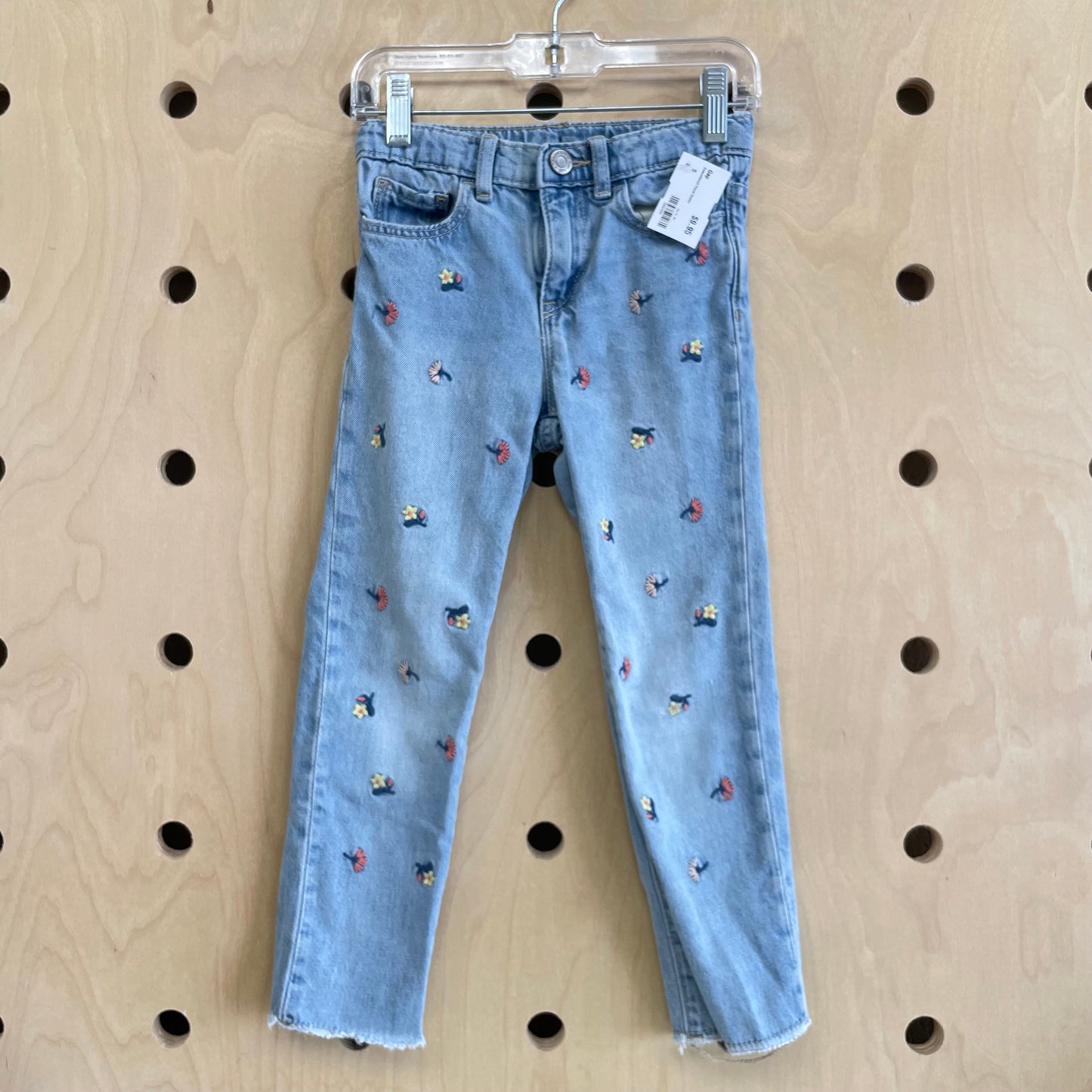 Embroidered Floral Denim