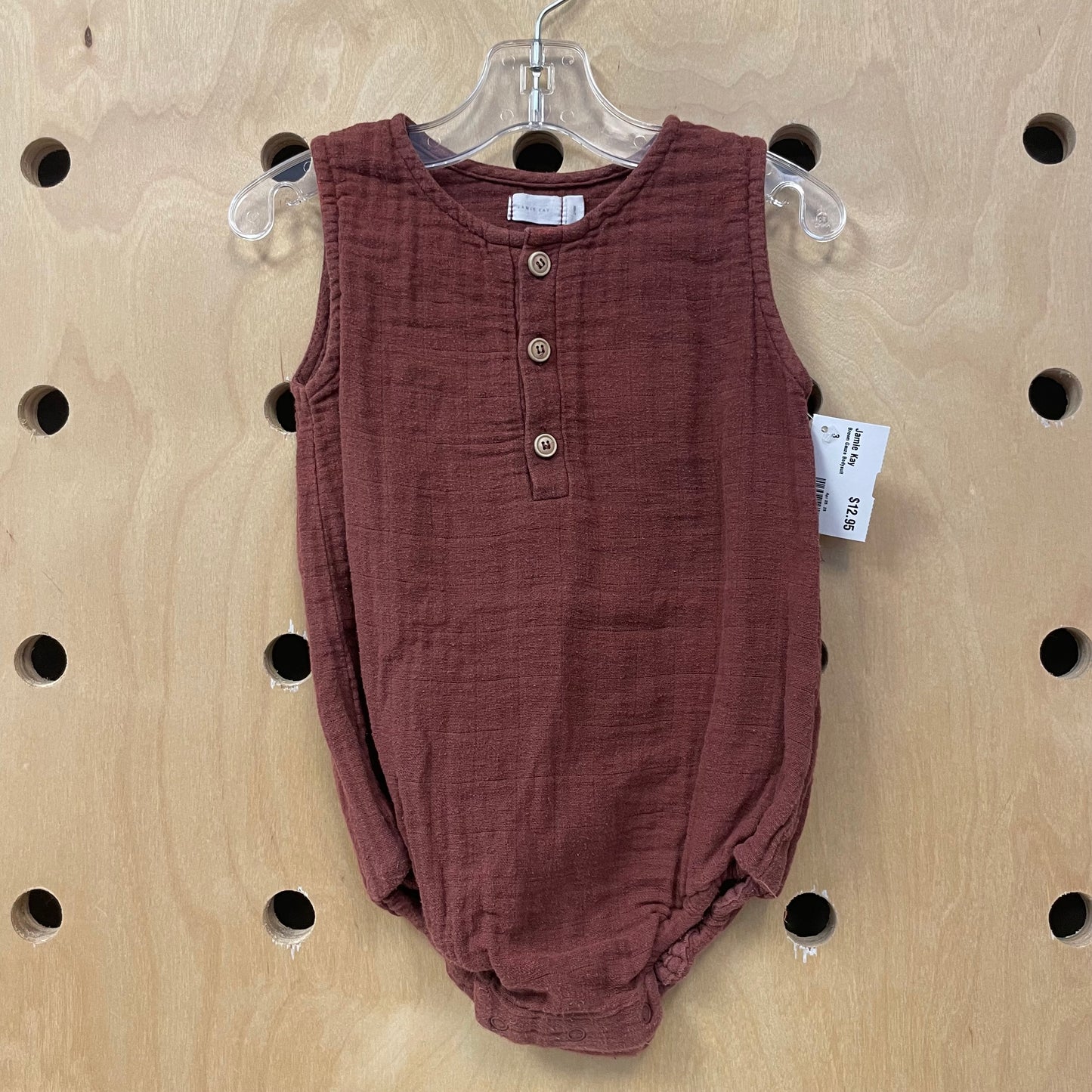Brown Gauze Bodysuit