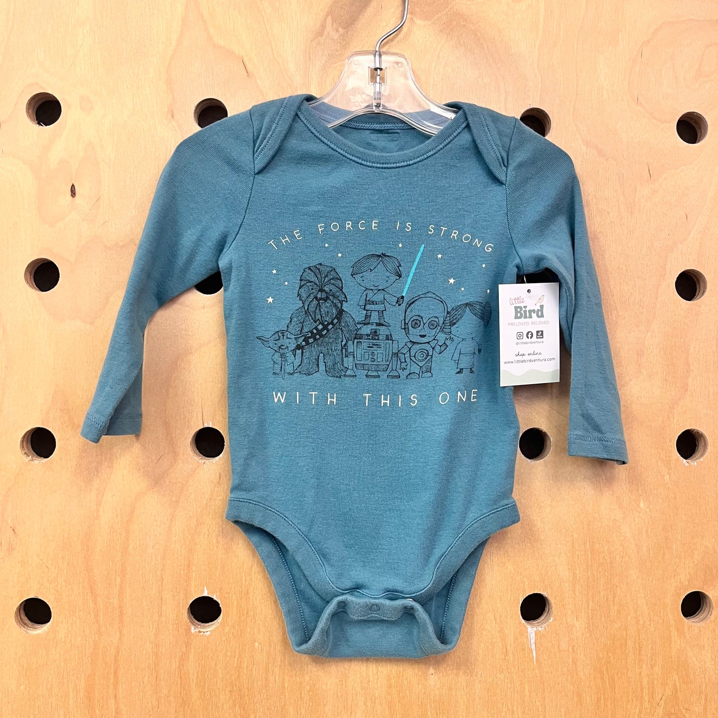 Teal The Force is Strong Bodysuit