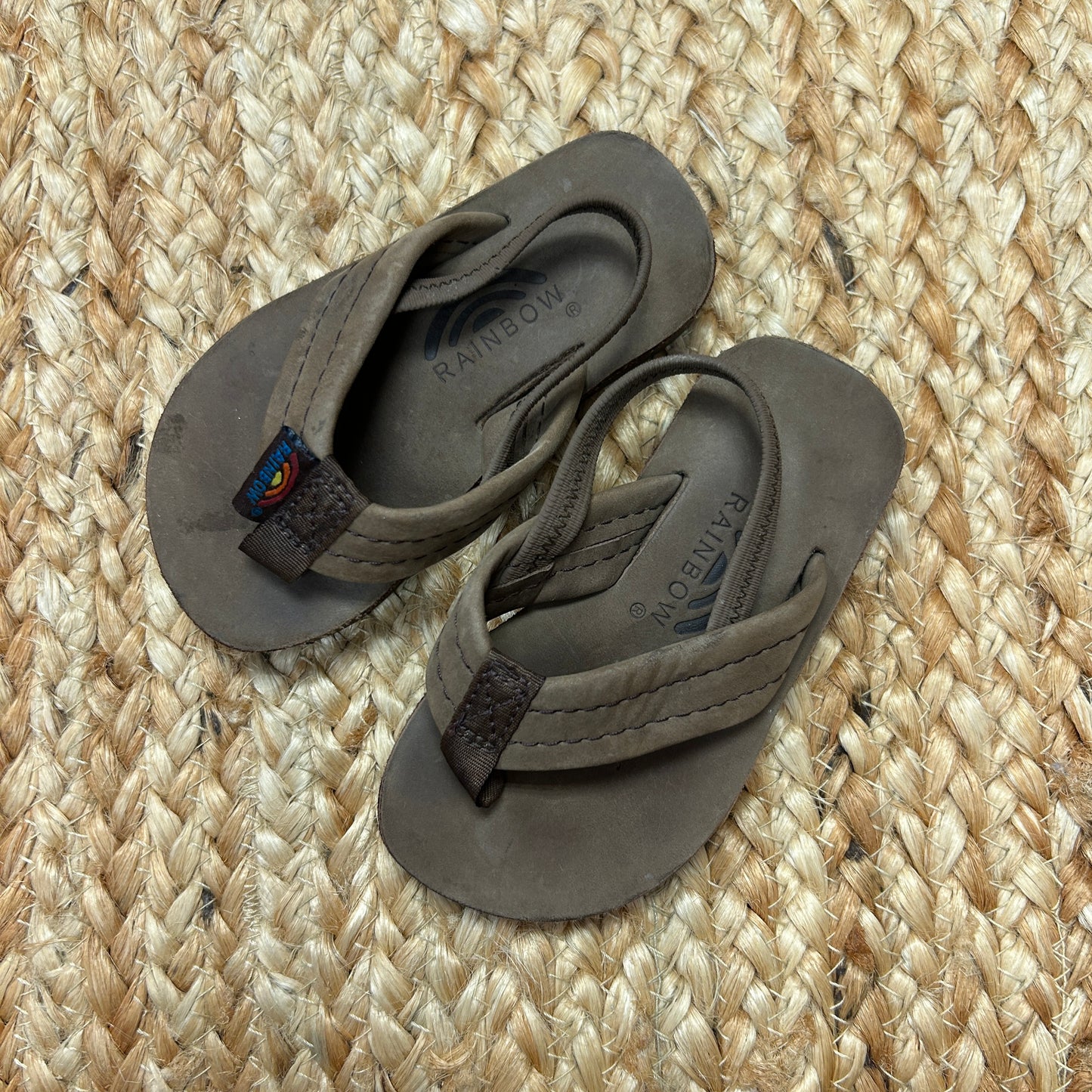 Tan Backstrap Flip Flops