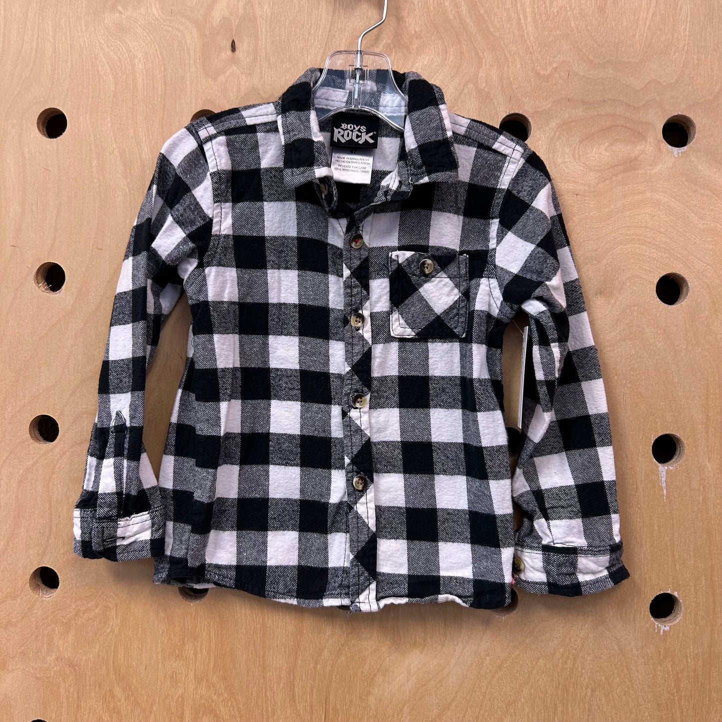 Black & White Plaid Flannel