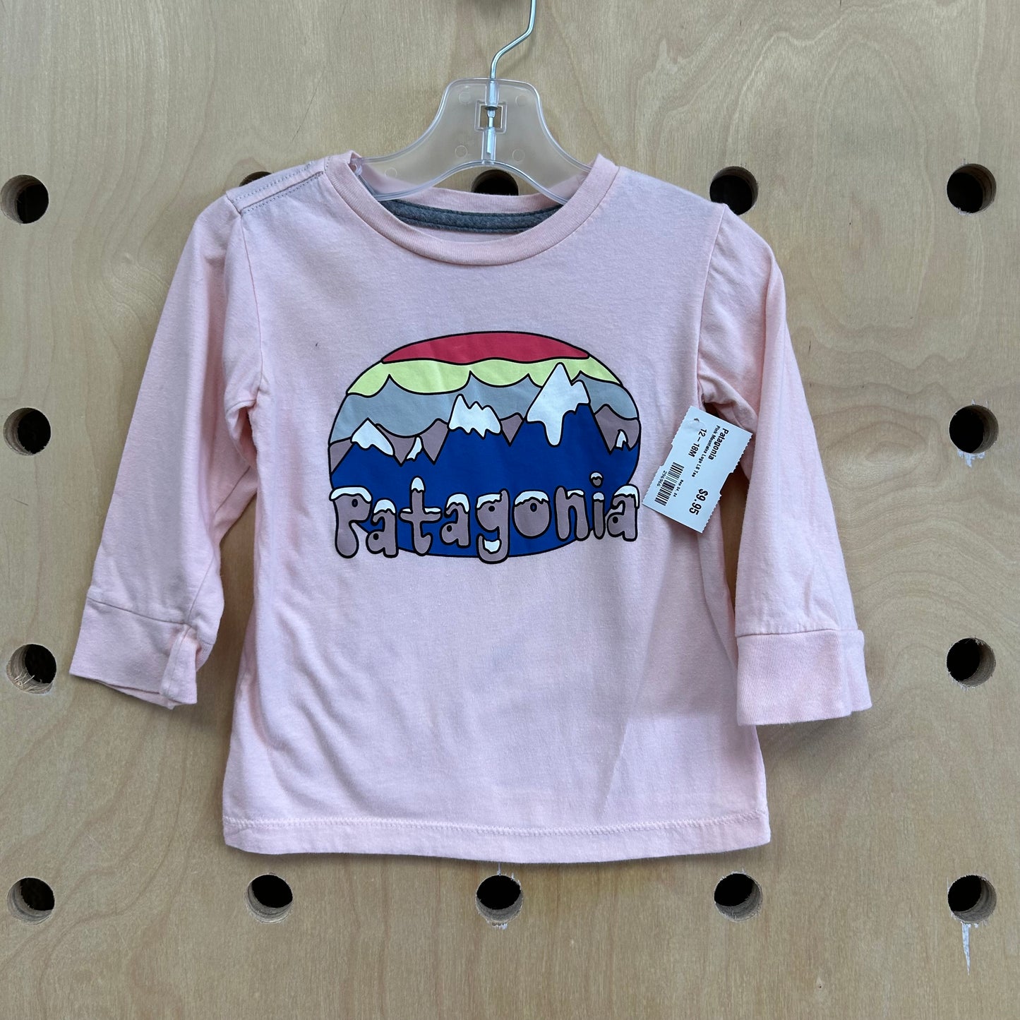 Pink Mountains Logo LS Tee