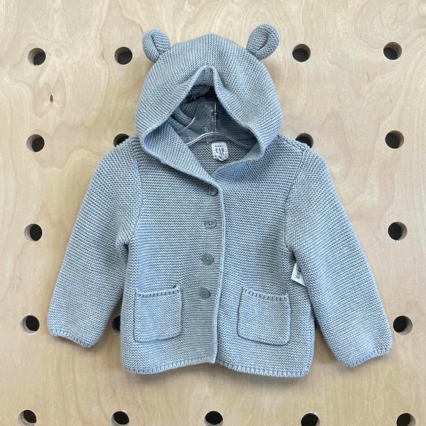 Grey Knit Bear Ears Outfit