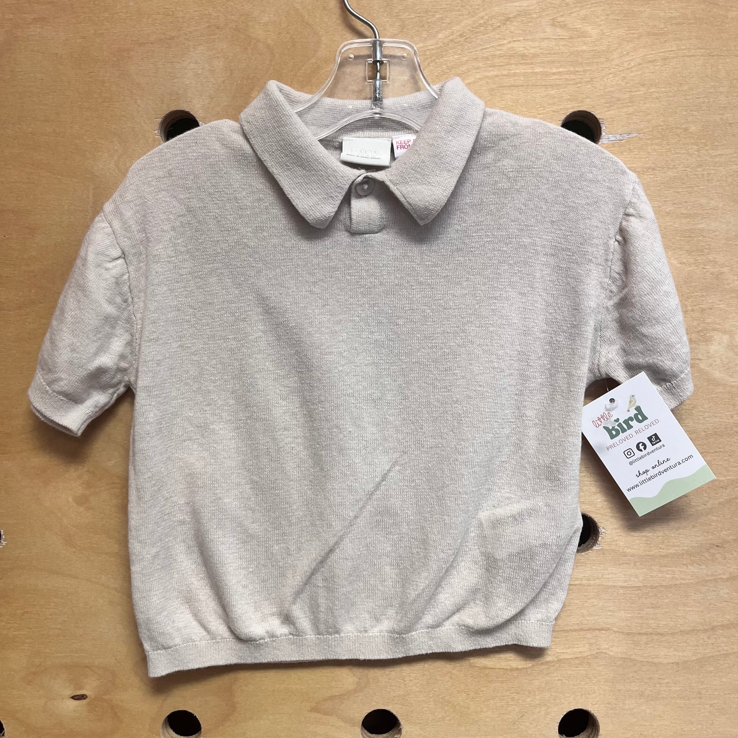 Cream Collared Tee