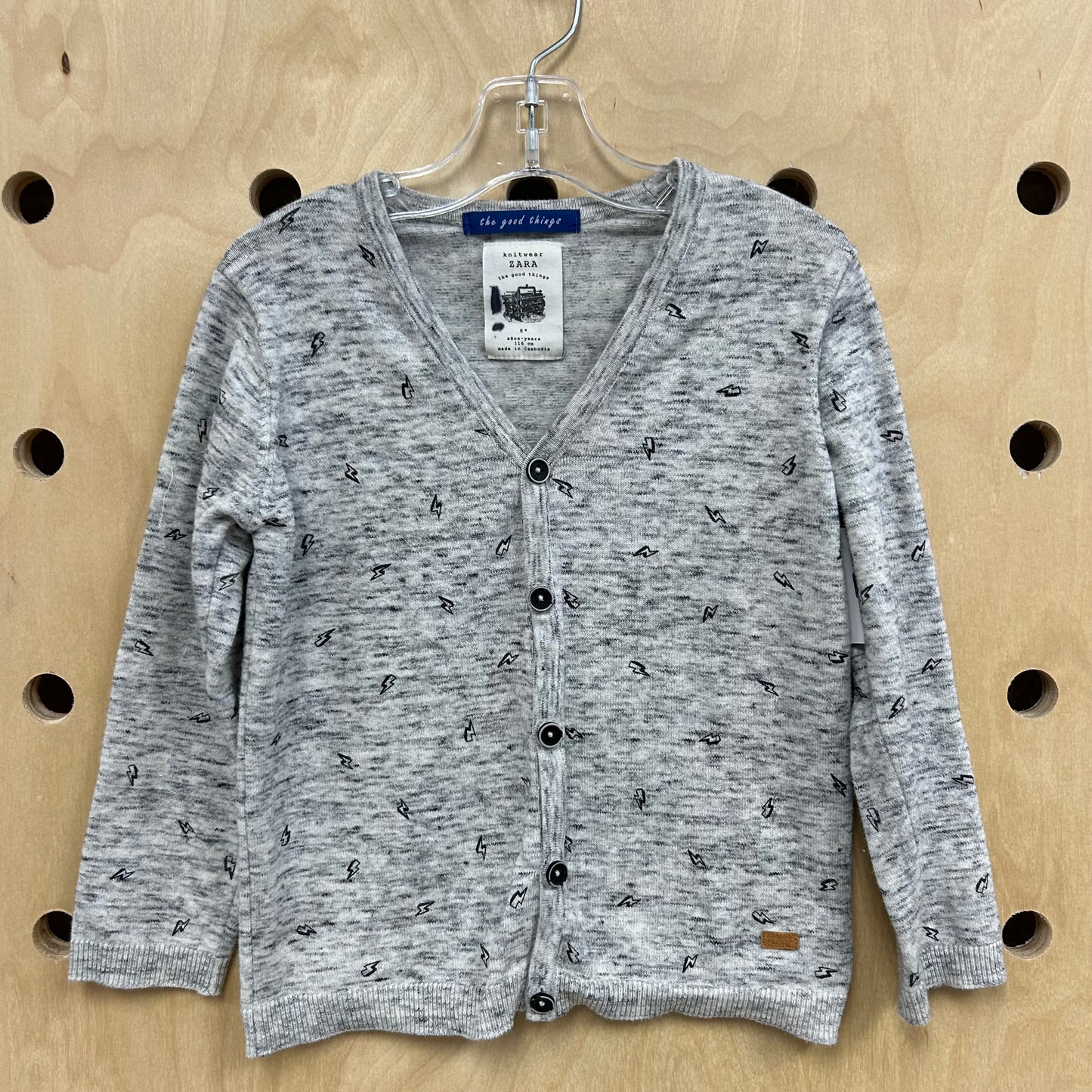 Grey Lightning Cardigan