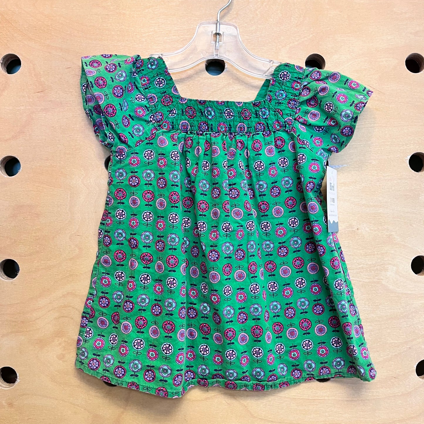 Green Floral Top