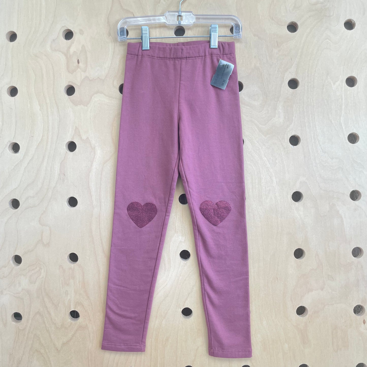 Mauve Heart Knee Leggings NEW!