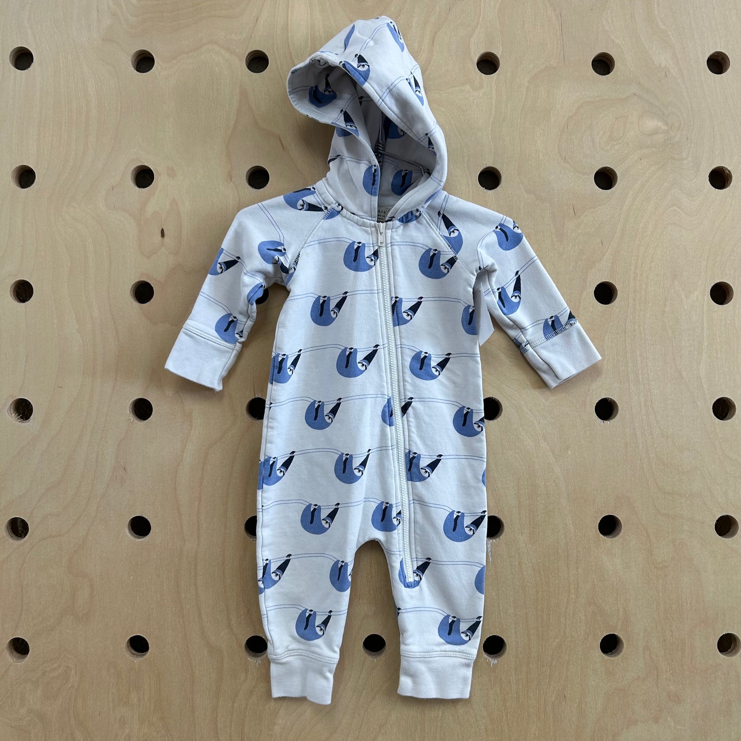 White Sloths Hooded Zippy