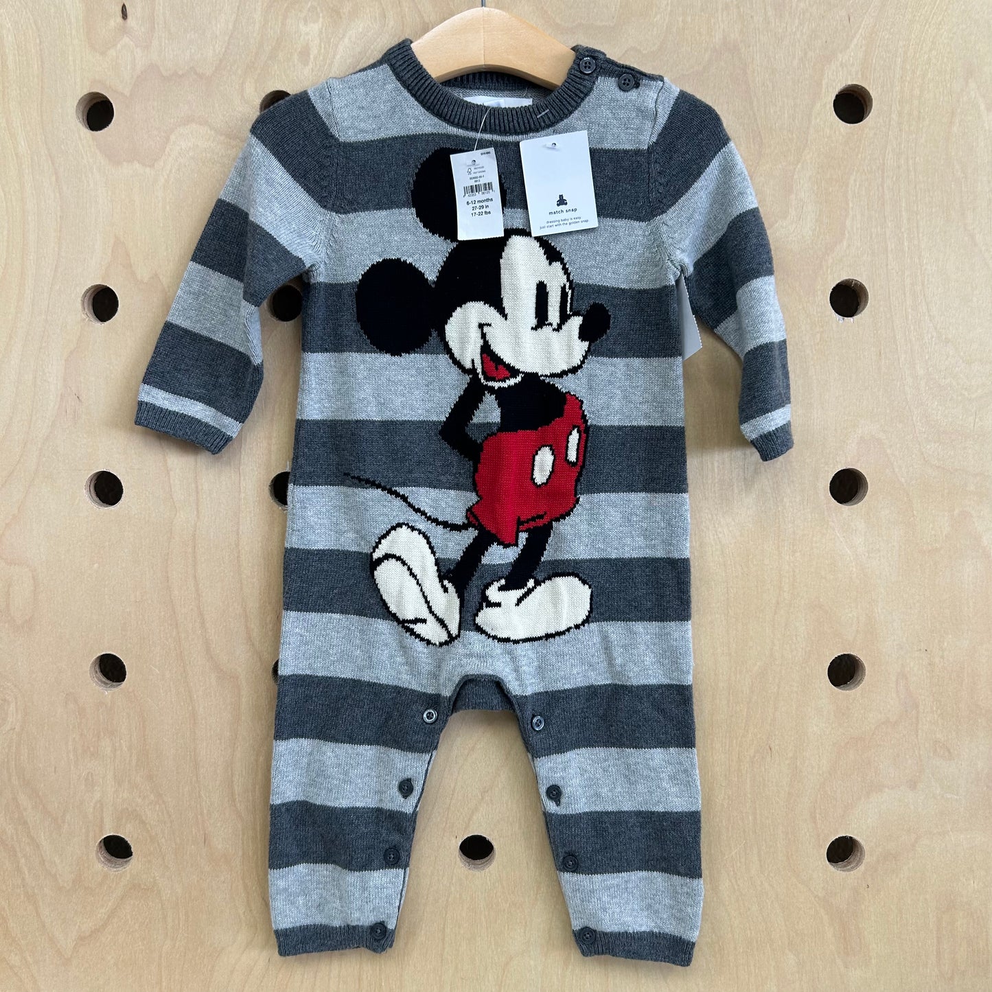 Grey Knit Mickey Romper NEW!