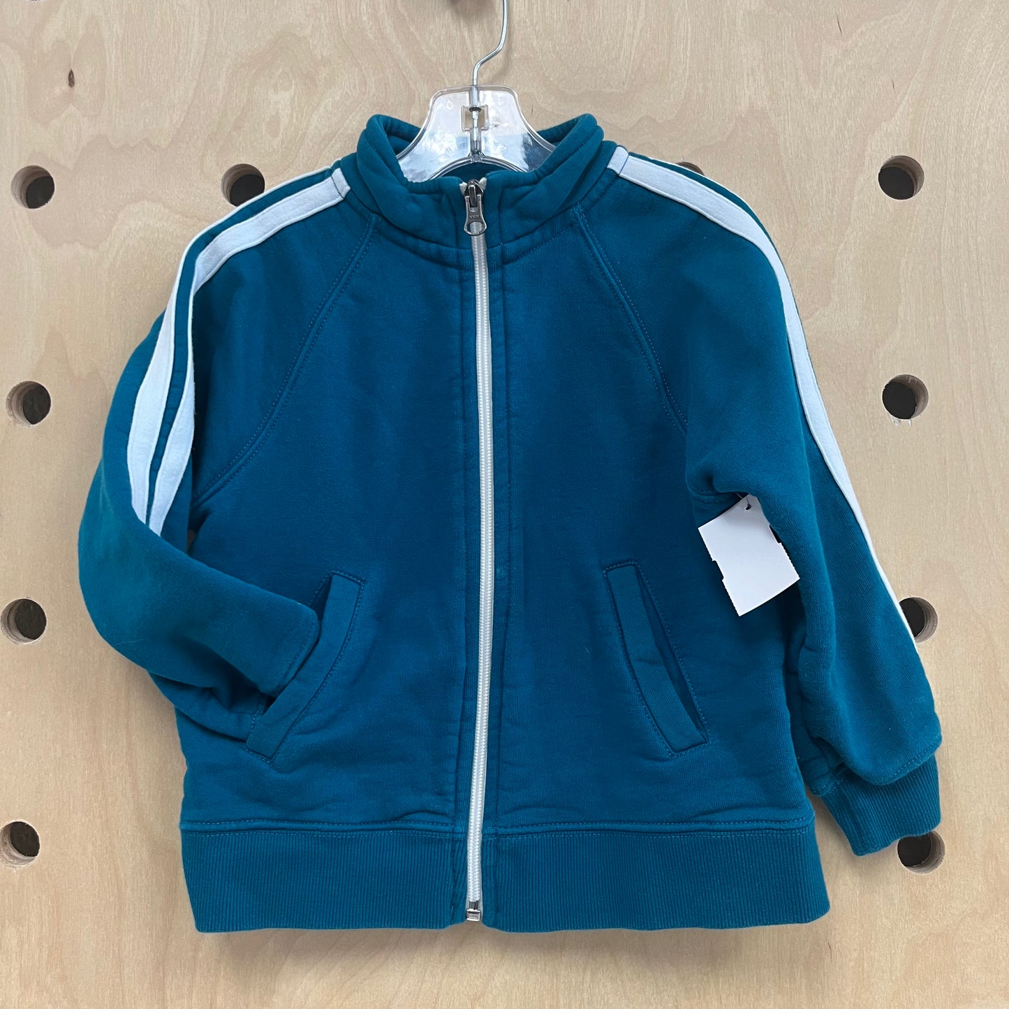 Teal & White Zip Up Jacket