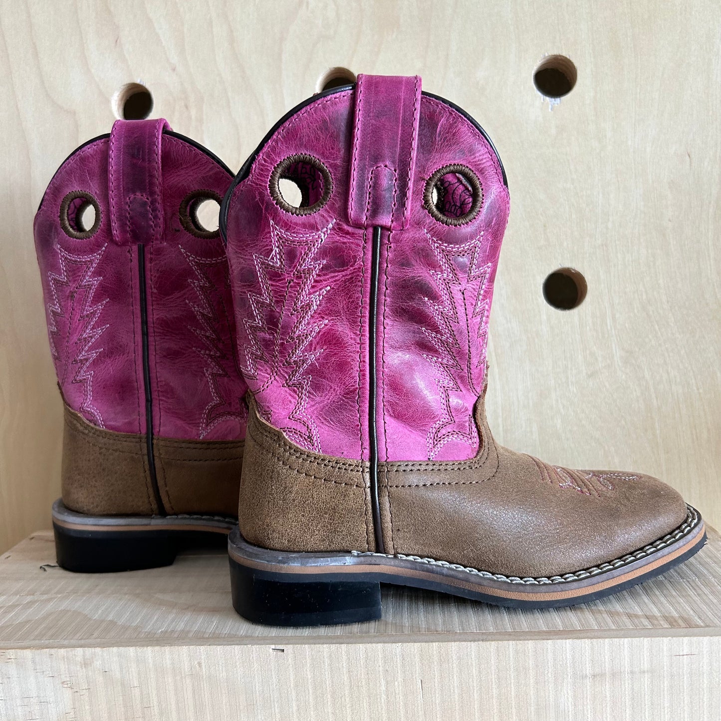 Pink & Brown Cowgirl Boots