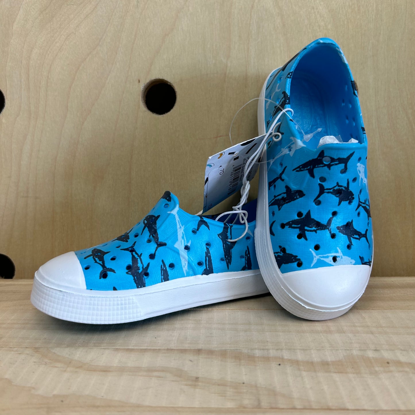 Blue Shark Rubber Slip Ons NEW!